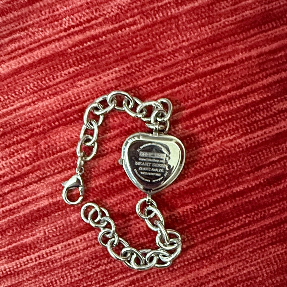 Game Time Red and Silver Heart Watch - Picture 4 of 5